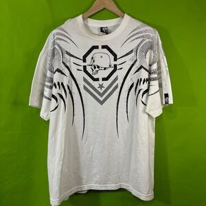 Metal Mulisha Renato Babalu Sobral MMA Graphic T-Shirt White Mens 2XL Skull VTG